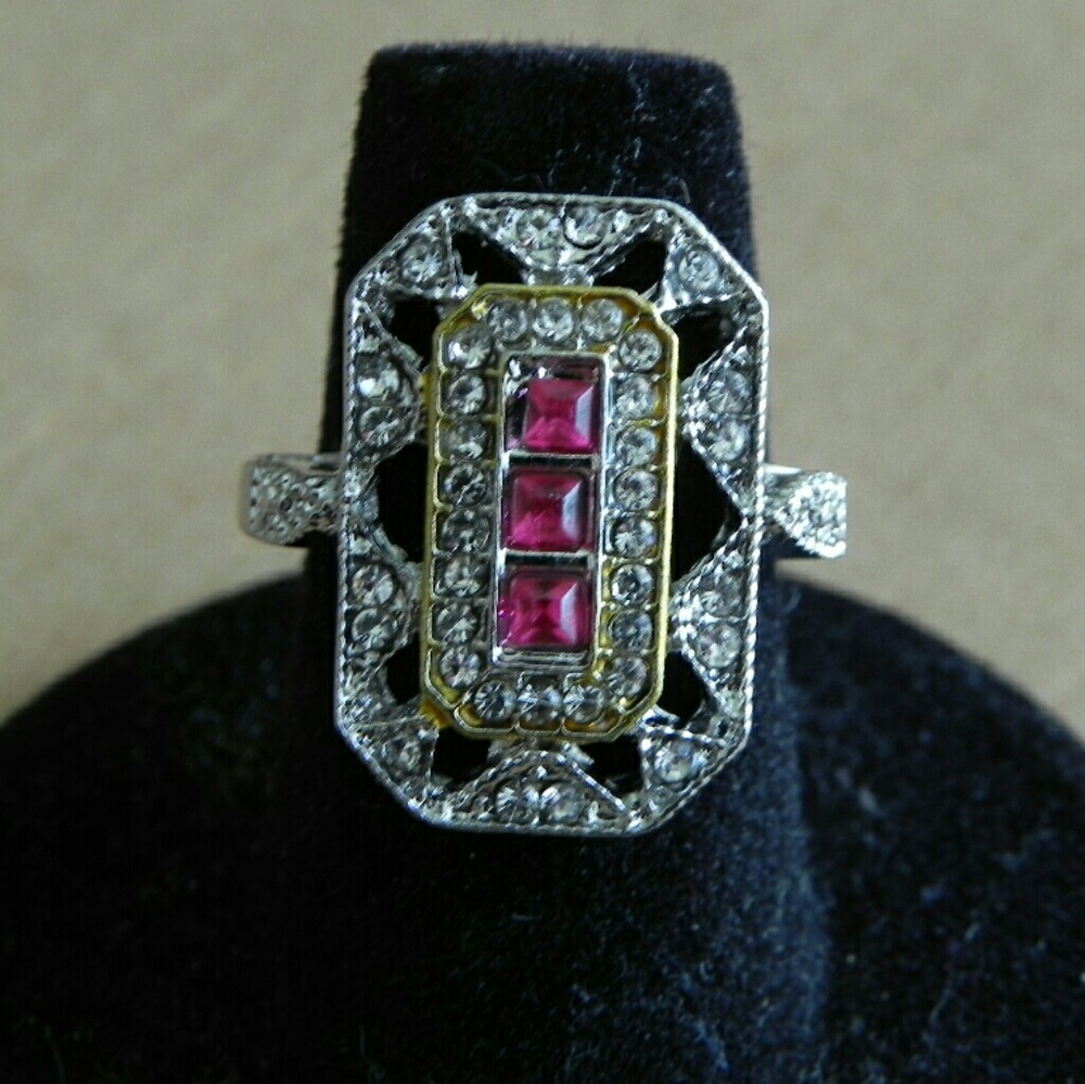 Pink Sapphire Ring Size 6 ( US ) Art Deco Era